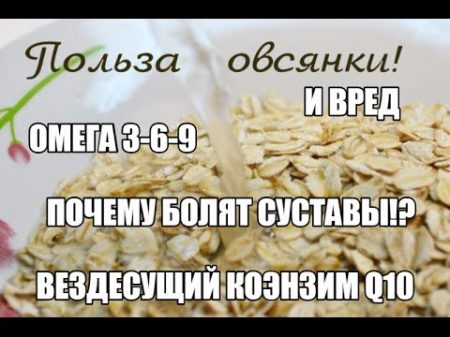 ПОЛЬЗА и ВРЕД ОВСЯНКИ ОМЕГА 3 6 9 ПОЧЕМУ БОЛЯТ СУСТАВЫ Коэнзин Q10