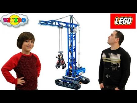 Лего Гусеничный Кран 42042 Как Папа с Камилем строили гараж Lego Technic Crawler Crane Кикидо