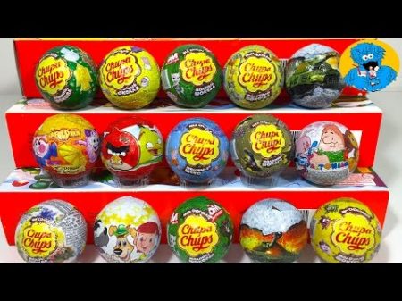15 Игрушек Шаров Сюрпризов Unboxing Surprise Eggs Angry Birds Peppa Pig Смешарики