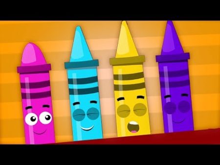 Мелки Ten в кровати потешки образовательная детская песня Crayons Ten In The Bed Baby Song