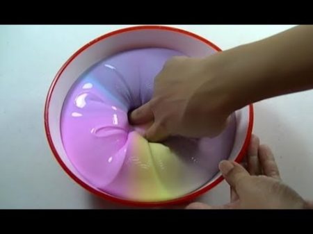 Как сделать цветной лизун РАДУГА своими руками DIY Slime
