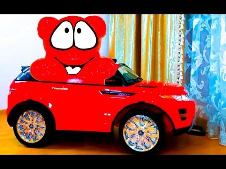 ЖЕЛЕЙНЫЙ МЕДВЕДЬ Обзор на Детский электромобиль Настюшик и Желейный Медведь сделали ТЕСТ ДРАЙВ