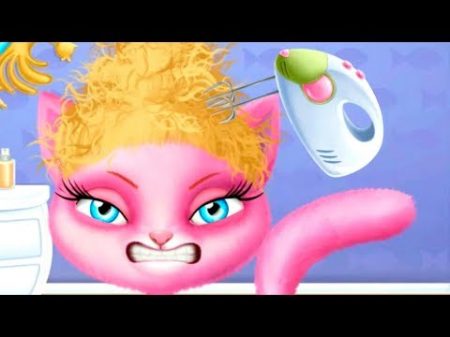Видео для детей про котят Кошка Анжела готовится к вечеринке в детской игре
