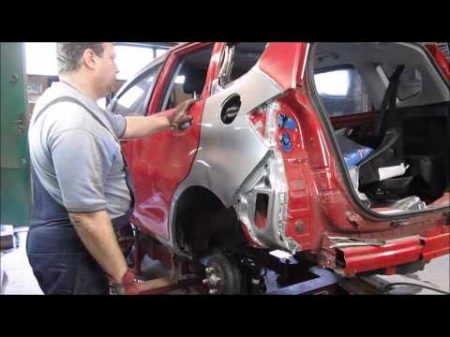 Autobody repair The rear fender replacement Ремонт кузова Замена заднего крыла