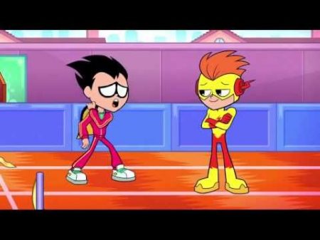 Robin Races Kid Flash Teen Titans GO!