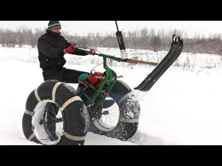 Гонки самодельных снегоходов Кто мощнее и проходимей