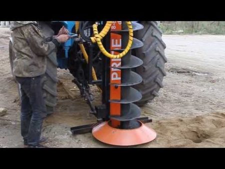 Бурение шнеком установкой PRIDE Drilling with auger with PRIDE