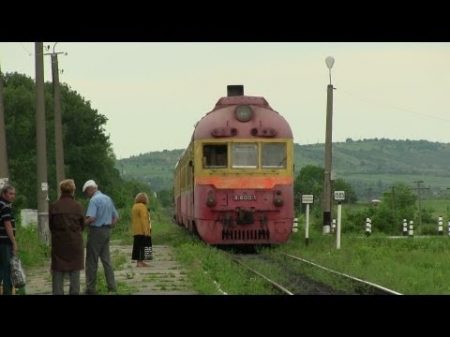 Дизель поезд Д1 800 в о п Панасести D1 800 passing Panasesti stop