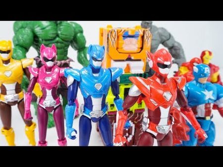 Miniforce X New Action Figure Avengers Captain America Spider man Iron Man Power Rangers