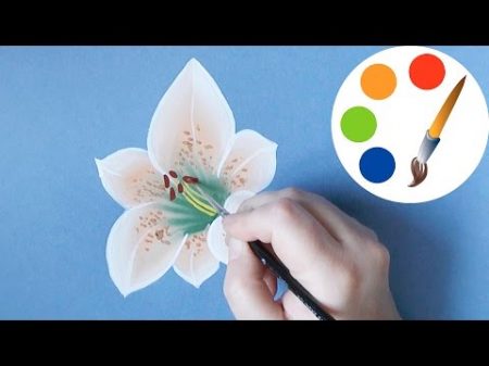 How to Paint a Lily paint a flower Onestroke irishkalia