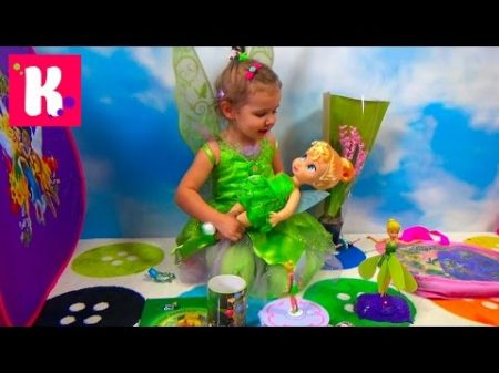 Катя в платье Фея Динь Динь Обзор игрушек в палатке Disney Fairies