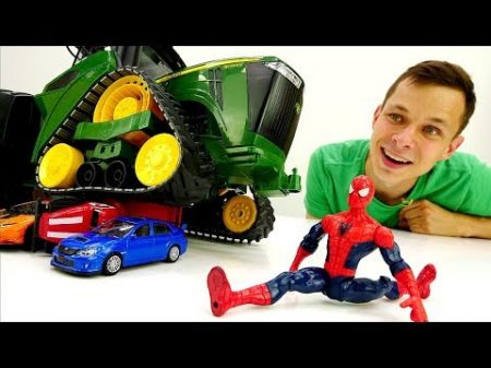 Видео с игрушками Человек Паук и Фёдор прокачали трактор!