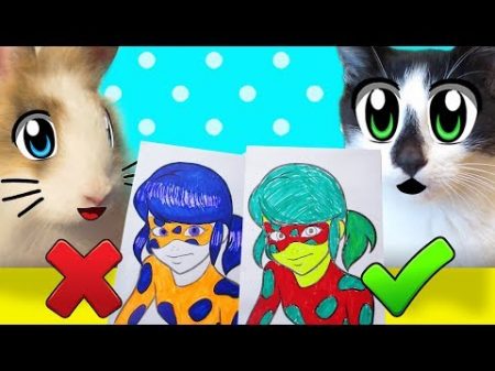 3 МАРКЕРА ЧЕЛЛЕНДЖ ! КОТ МАЛЫШ И КРОЛИК БАФФИ РИСУЮТ ЛЕДИБАГ НУБА С МАЙНКРАФТ! 3 MARKER CHALLENGE