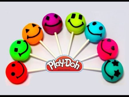 Учим цвета и фигуры на английском языке с чупа чупсами из пластилина Play Doh