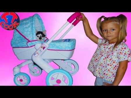 Коляска для куклы котенок и Ярослава Игрушки для девочек Stroller for Baby Dolls Unboxing Toy