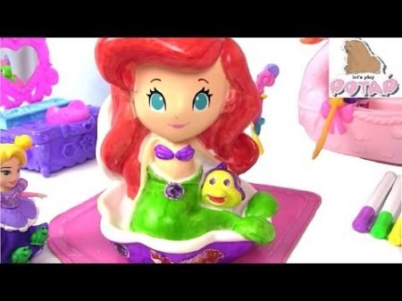 Принцессы Диснея АРИЭЛЬ! Игрушка и Раскрасска Disney Princess Coloring Game Игры для Девочек
