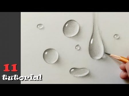 Как нарисовать реалистичные капли воды ! Очень простой рисунок