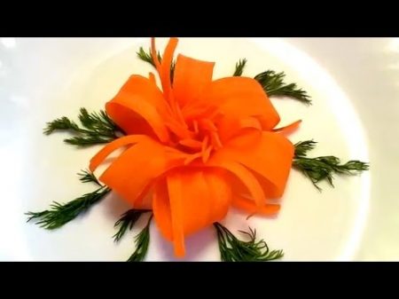 4 LIFE HACKS HOW TO MAKE CARROT FLOWER CARROT ROSE VEGETABLE CARVING GARNISH DESIGN CARROT