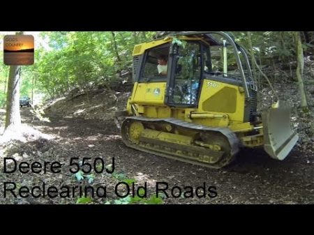 John Deere 550J Dozer Reclearing an Old Road