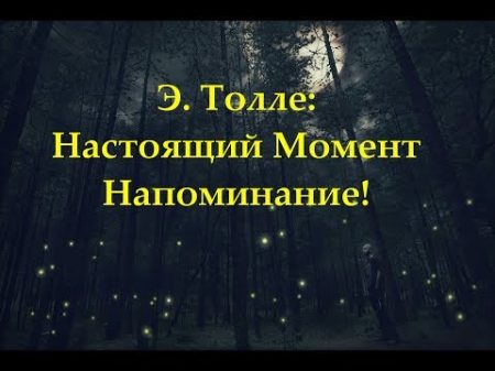 Э Толле Настоящии Момент Напоминание!