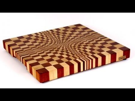 Making a 3D end grain cutting board 1 Изготовление 3D торцевои разделочнои доски 1