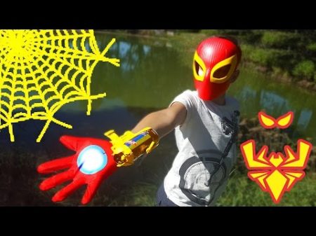 БЛАСТЕР ПЕРЧАТКА Железного Человека Паука Играем с Angry Bird Iron Spider Blaster Marvel Toys