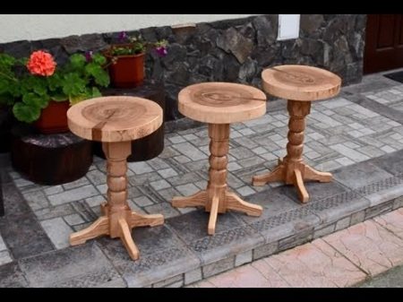 Three swivel stools