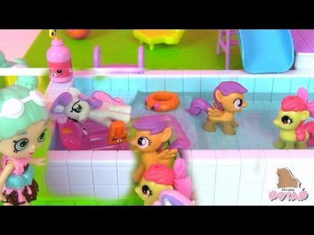 Май Литл Пони Мультик MLP Шопкинс на Русском Pool Sun Deck! Видео для Детей Игрушки для Девочек