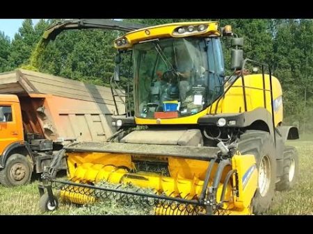 Silage 2016 Live New Holland FR500 chopping grain haylage Комбайн FR500 заготовка кормов 2016