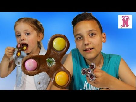 Шоколадный Съедобный Фиджет СПИННЕР из конфет ШОКОЛАД vs МАРМЕЛАД Fidget Spinner Chocolate Challenge