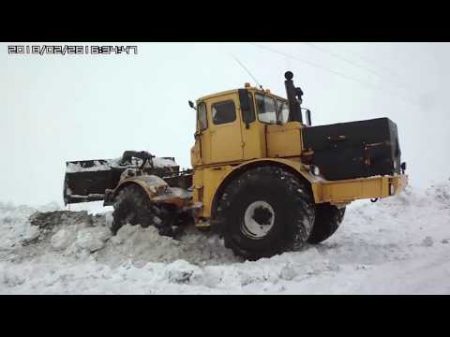 Трактор КИРОВЕЦ Как выехать если застрял в снегу один из способов How to get out of the snow
