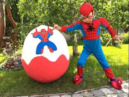 СУПЕР!!! Spiderman Спайдермен Человек Паук Большои Киндер от Super Artem Giant Egg Spiderman