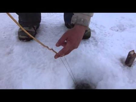 Ловля налима и щуки со льда на поставухи Гениальное приспособление для проверки поставух от Сергея