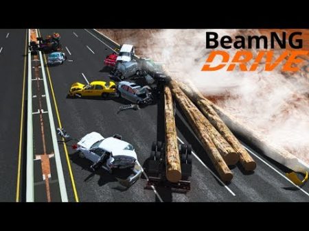 Масштабная Авария на Трассе в Сильный Туман BeamNG drive