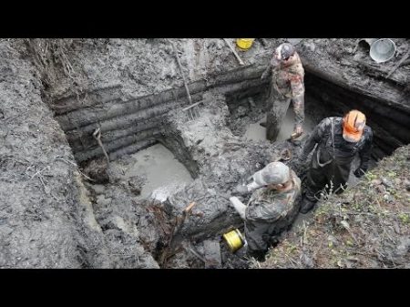 HD Time lapse 3 Раскопки Блиндажа Excavations of German dugout