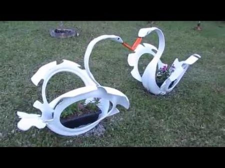 como fazer um com cisne com pneu making tire Swan artes de garagem