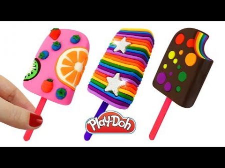 Поделки из пластилина Плеи До Лепим Мороженое и Учим Цвета Learn Colors with coloring Play Doh