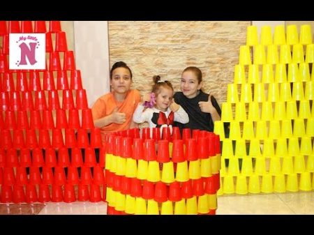 ЧЕЛЛЕНДЖ Построй пирамиду и башню из 200 стаканчиков ВЫЗОВ ПРИНЯТ Challenge Build a pyramid of cups