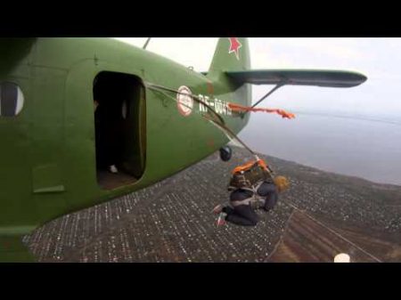Парашютные прыжки в Ульяновске Видео с крыла Ан 2