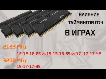 Влияние таймингов памяти в играх