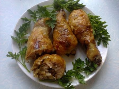 Очень вкусные фаршированные куриные ножки Delicious stuffed chicken legs