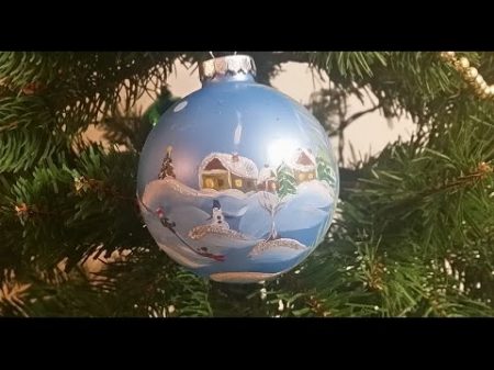 Роспись Елочная игрушка Painted Christmas Glass Ornament
