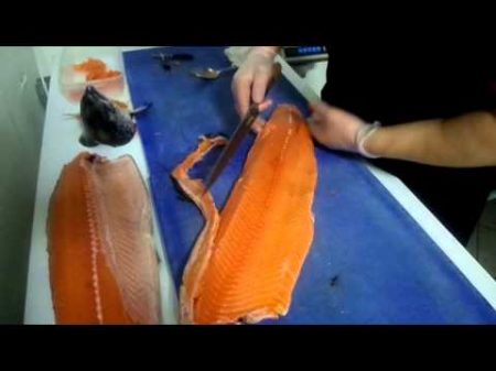 Школа суши Мастер класс по разделке лосося