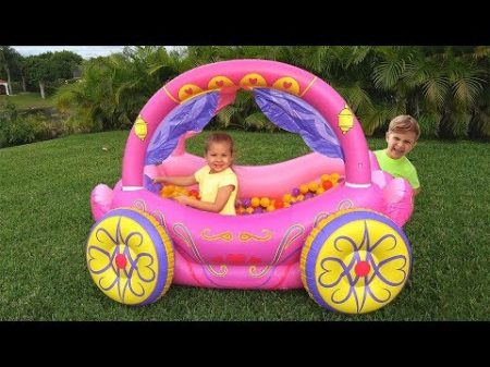 Diana Pretend Play with Princess Carriage Inflatable Toy