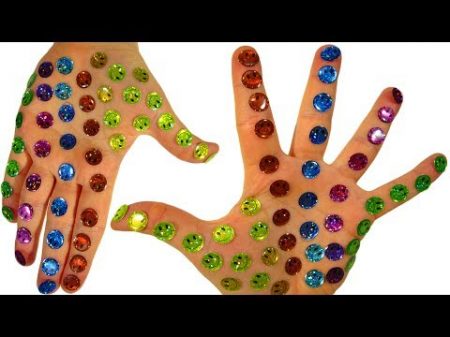 Развивающее видео Сборник Учим цвета на русском Клеим смайлики Поем песенку детям Семья пальчиков