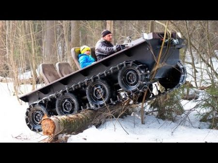 Гусеничный вездеход амфибия за 100 000р! Испытываем жестко!