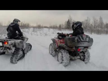 Квадроциклы Yamaha Grizzly 700 CFMOTO X5 H O гусеницы