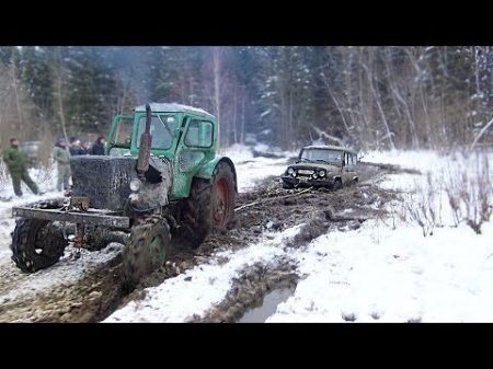 Реальное Русское бездорожье! Сломали УАЗ пошли за трактором! Брод грязь бездорожье оффроад 2018
