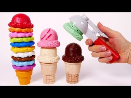 Ice Cream Cones Playset For Children Learn Colors for Kids