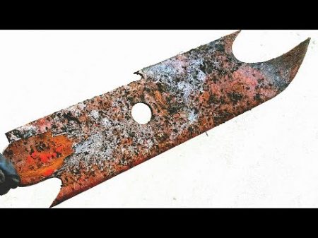 Restoration rusty old ancient sword Restore the sword of the barbarian